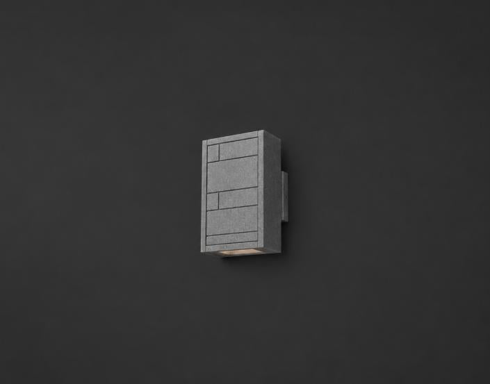 Gray Brick Outdoor Light