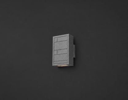 Gray Brick Outdoor Light