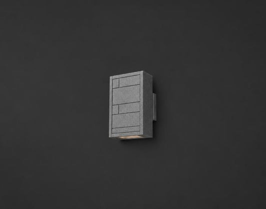 Gray Brick Outdoor Light
