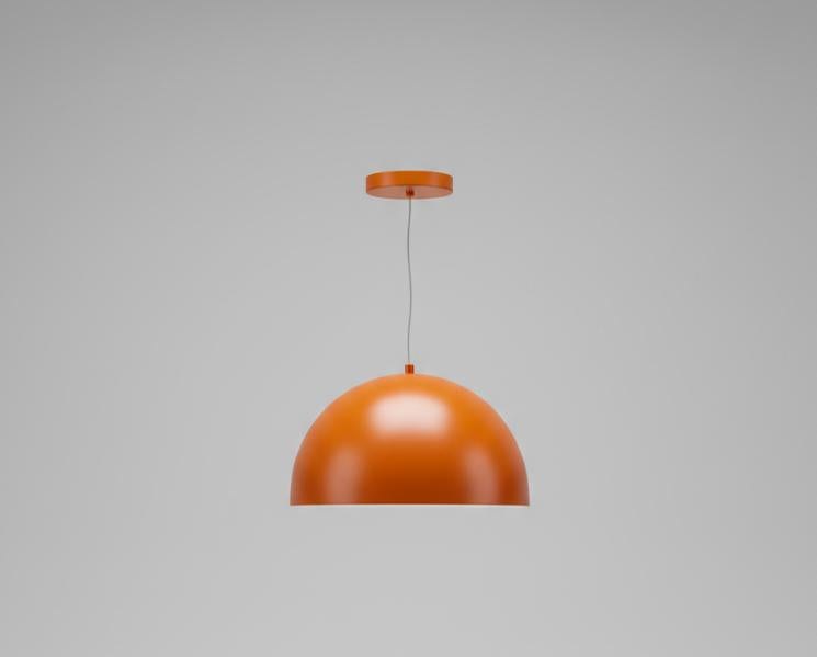 Orange Dome Ceiling Light