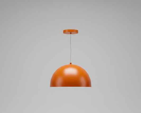 Orange Dome Ceiling Light