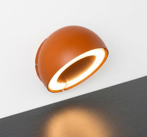 Orange Arc Wall Light